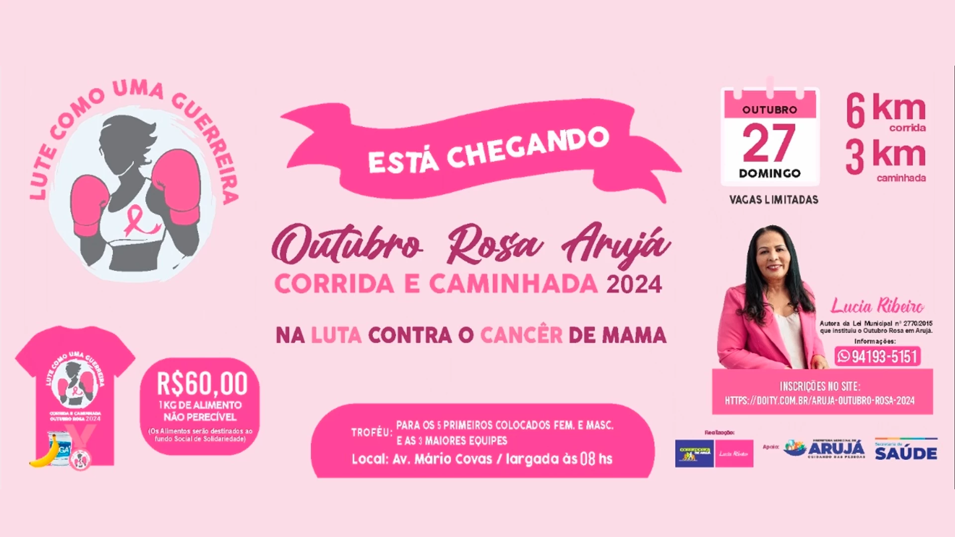 Corrida e Caminhada Outubro Rosa 2024
